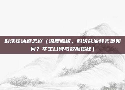 科沃兹油耗怎样(深度解析,科沃兹油耗表现如何?车主口碑与数据揭秘)