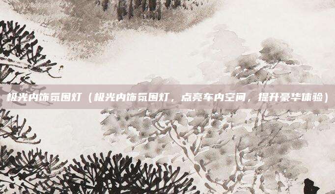 极光内饰氛围灯(极光内饰氛围灯,点亮车内空间,提升豪华体验)