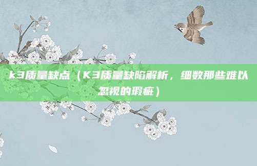 k3质量缺点(K3质量缺陷解析,细数那些难以忽视的瑕疵)