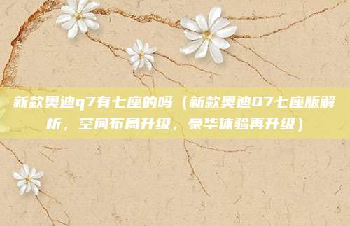 新款奥迪q7有七座的吗（新款奥迪Q7七座版解析，空间布局升级，豪华体验再升级）
