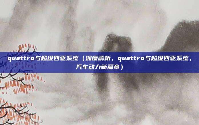 quattro与超级四驱系统(深度解析,quattro与超级四驱系统,汽车动力新篇章)