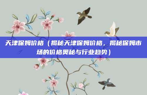 天津保姆价格(揭秘天津保姆价格,揭秘保姆市场的价格奥秘与行业趋势)