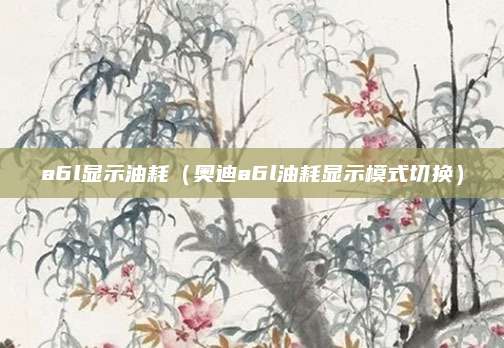 a6l显示油耗(奥迪a6l油耗显示模式切换)