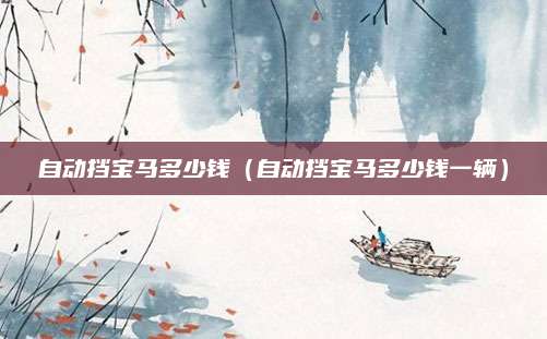 自动挡宝马多少钱(自动挡宝马多少钱一辆)
