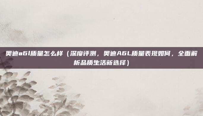 奥迪a6l质量怎么样(深度评测,奥迪A6L质量表现如何,全面解析品质生活新选择)