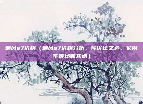 瑞风s7价格(瑞风s7价格分析,性价比之选,家用车市场新焦点)