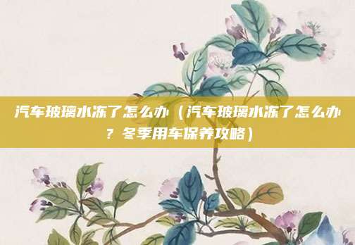汽车玻璃水冻了怎么办(汽车玻璃水冻了怎么办?冬季用车保养攻略)
