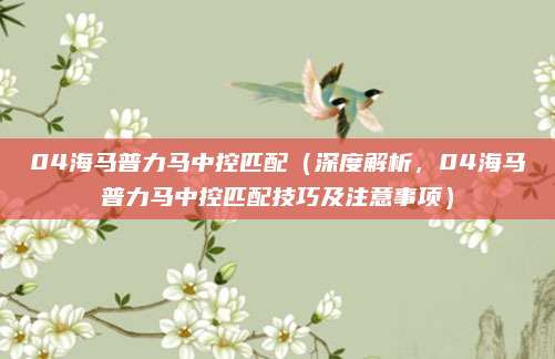 04海马普力马中控匹配(深度解析,04海马普力马中控匹配技巧及注意事项)