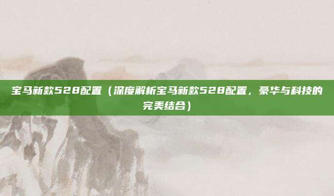 宝马新款528配置(深度解析宝马新款528配置,豪华与科技的完美结合)