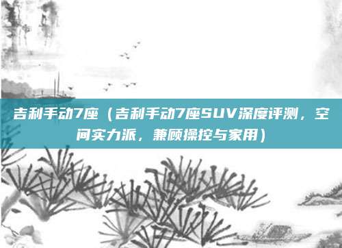 吉利手动7座(吉利手动7座SUV深度评测,空间实力派,兼顾操控与家用)