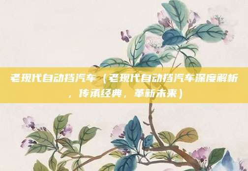 老现代自动挡汽车(老现代自动挡汽车深度解析,传承经典,革新未来)