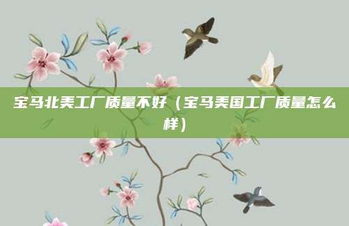 宝马北美工厂质量不好（宝马美国工厂质量怎么样）