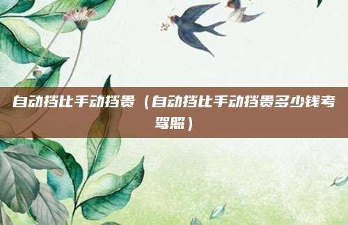 自动挡比手动挡贵(自动挡比手动挡贵多少钱考驾照)