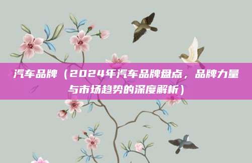 汽车品牌(2024年汽车品牌盘点,品牌力量与市场趋势的深度解析)