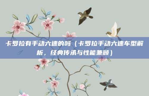 卡罗拉有手动六速的吗(卡罗拉手动六速车型解析,经典传承与性能兼顾)