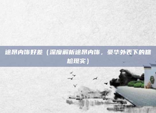 途昂内饰好差(深度解析途昂内饰,豪华外表下的尴尬现实)