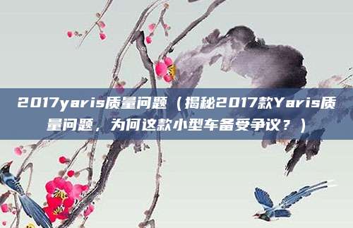 2017yaris质量问题(揭秘2017款Yaris质量问题,为何这款小型车备受争议?)