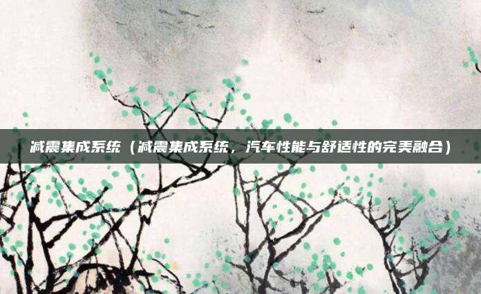 减震集成系统(减震集成系统,汽车性能与舒适性的完美融合)