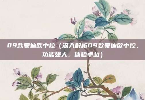 09款蒙迪欧中控(深入解析09款蒙迪欧中控,功能强大,体验卓越)