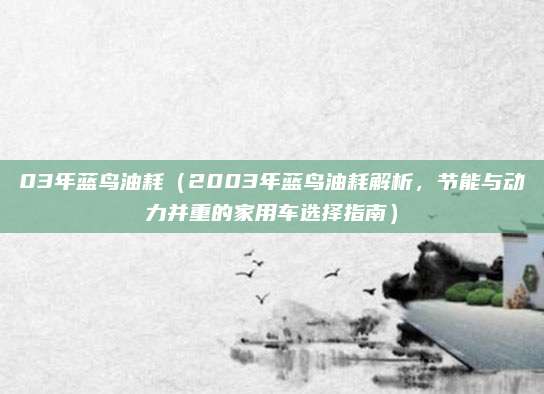 03年蓝鸟油耗（2003年蓝鸟油耗解析，节能与动力并重的家用车选择指南）