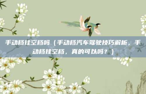 手动档挂空档吗(手动档汽车驾驶技巧解析,手动档挂空档,真的可以吗?)