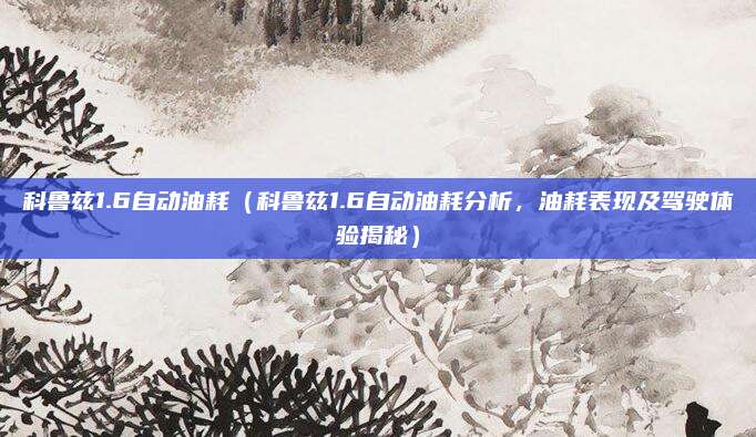 科鲁兹1.6自动油耗(科鲁兹1.6自动油耗分析,油耗表现及驾驶体验揭秘)