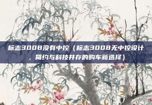 标志3008没有中控(标志3008无中控设计,简约与科技并存的购车新选择)
