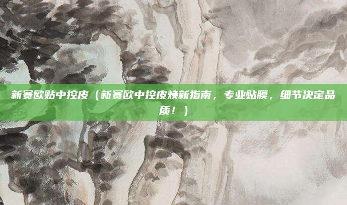 新赛欧贴中控皮(新赛欧中控皮焕新指南,专业贴膜,细节决定品质!)
