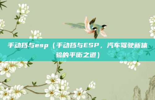 手动挡与esp(手动挡与ESP,汽车驾驶新体验的平衡之道)