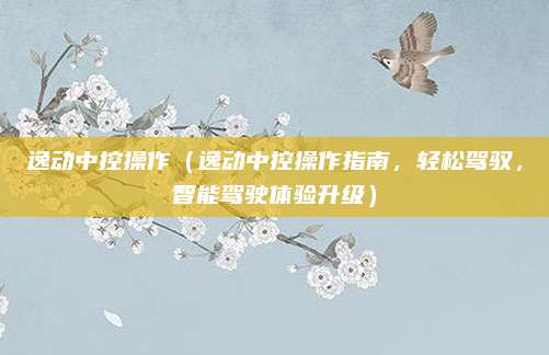 逸动中控操作(逸动中控操作指南,轻松驾驭,智能驾驶体验升级)