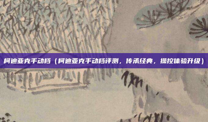 柯迪亚克手动档(柯迪亚克手动档评测,传承经典,操控体验升级)