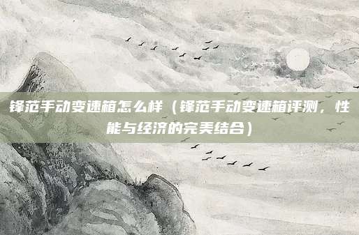 锋范手动变速箱怎么样(锋范手动变速箱评测,性能与经济的完美结合)