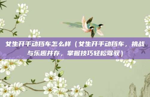 女生开手动挡车怎么样(女生开手动挡车,挑战与乐趣并存,掌握技巧轻松驾驭)