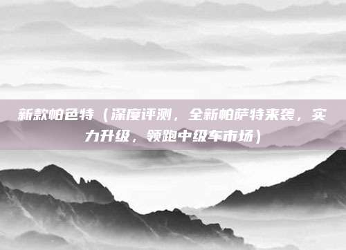 新款帕色特(深度评测,全新帕萨特来袭,实力升级,领跑中级车市场)