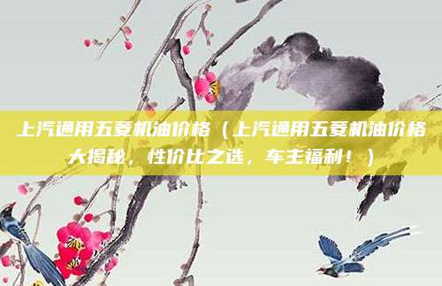 上汽通用五菱机油价格（上汽通用五菱机油价格大揭秘，性价比之选，车主福利！）