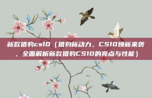 新款猎豹cs10（猎豹新动力，CS10焕新来袭，全面解析新款猎豹CS10的亮点与性能）