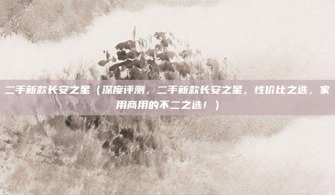二手新款长安之星(深度评测,二手新款长安之星,性价比之选,家用商用的不二之选!)