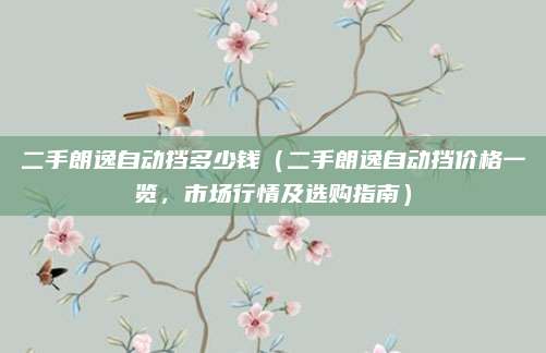 二手朗逸自动挡多少钱(二手朗逸自动挡价格一览,市场行情及选购指南)