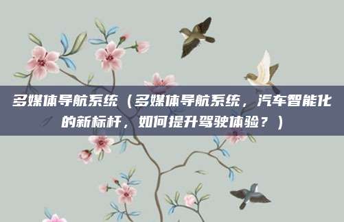 多媒体导航系统(多媒体导航系统,汽车智能化的新标杆,如何提升驾驶体验?)