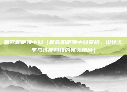 新款帕萨特中网（新款帕萨特中网赏析，设计美学与性能科技的完美结合）