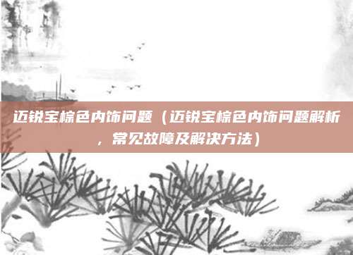 迈锐宝棕色内饰问题（迈锐宝棕色内饰问题解析，常见故障及解决方法）
