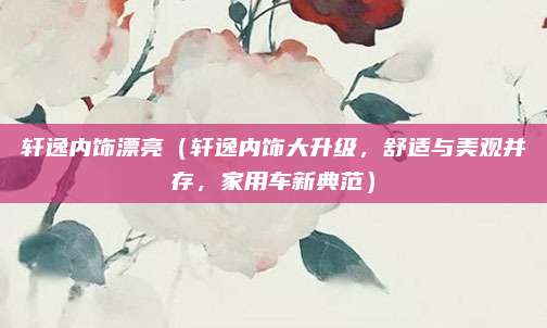 轩逸内饰漂亮（轩逸内饰大升级，舒适与美观并存，家用车新典范）