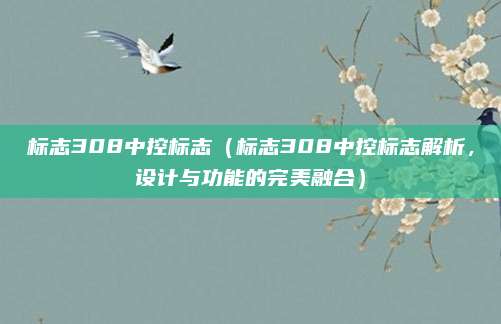 标志308中控标志(标志308中控标志解析,设计与功能的完美融合)
