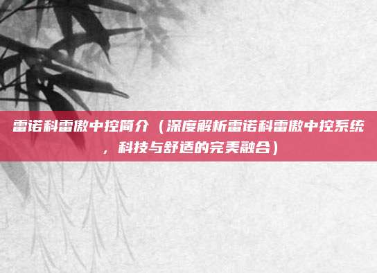 雷诺科雷傲中控简介(深度解析雷诺科雷傲中控系统,科技与舒适的完美融合)