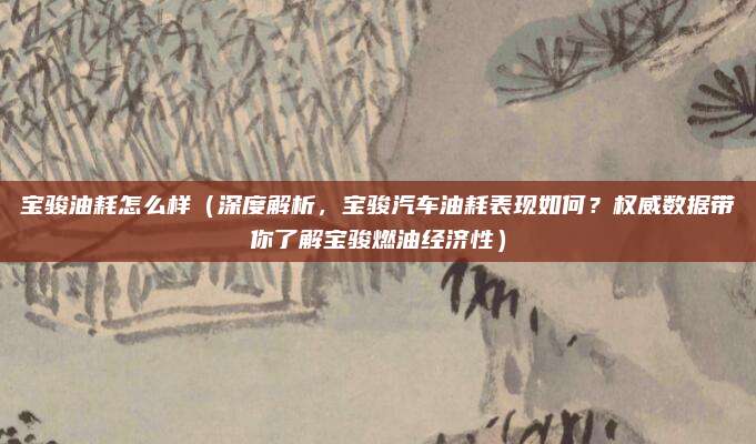 宝骏油耗怎么样(深度解析,宝骏汽车油耗表现如何?权威数据带你了解宝骏燃油经济性)