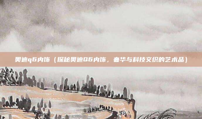 奥迪q6内饰（探秘奥迪Q6内饰，奢华与科技交织的艺术品）