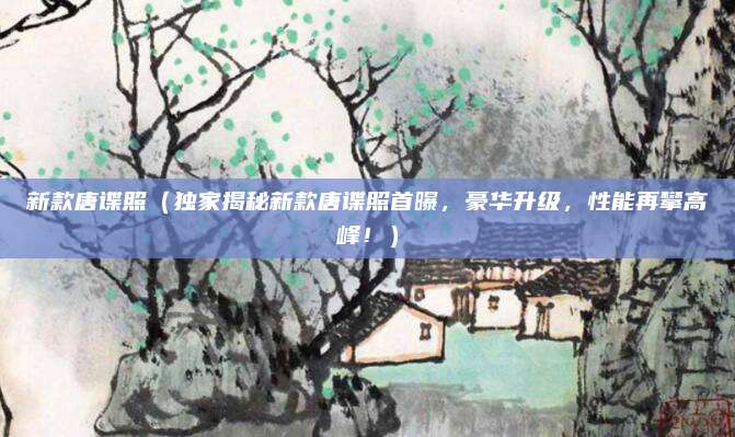 新款唐谍照（独家揭秘新款唐谍照首曝，豪华升级，性能再攀高峰！）
