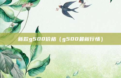 新款g500价格(g500最新行情)