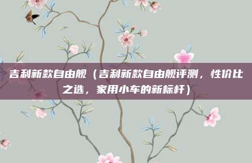 吉利新款自由舰(吉利新款自由舰评测,性价比之选,家用小车的新标杆)