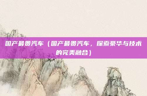 国产最贵汽车（国产最贵汽车，探索豪华与技术的完美融合）